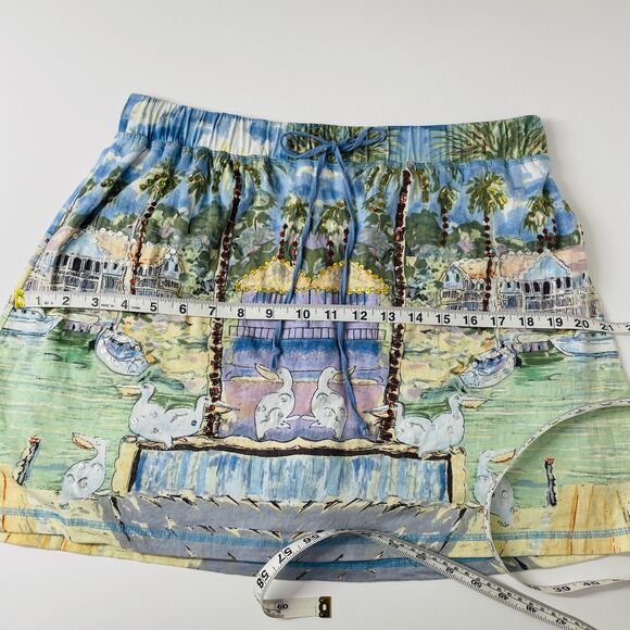 VTG Skort Med - L Take Two Vintage Short Skirt Skort M/L Beach Scene Skirt M-L - Picture 15 of 16